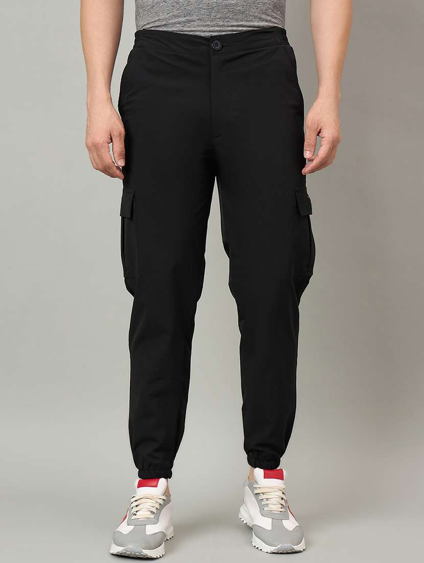 men solid mid rise cargo jogger - 22264087 -  Standard Image - 2