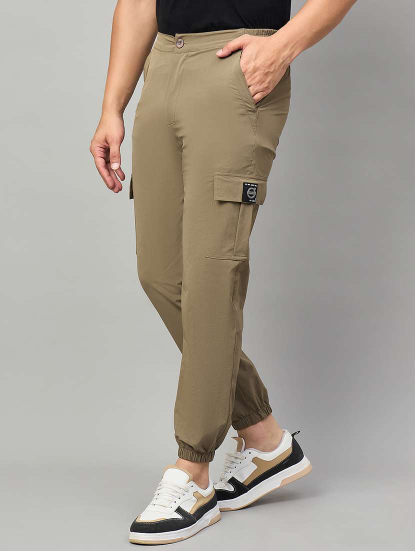 men solid mid rise cargo jogger - 22264088 -  Standard Image - 2