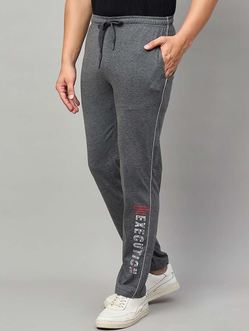 men solid mid rise regular fit track pant - 22264089 -  Standard Image - 2