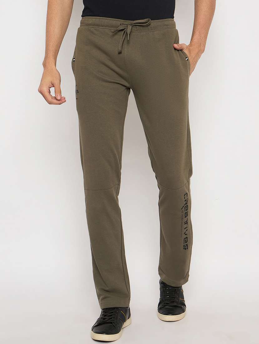 men solid mid rise regular fit track pant - 22264095 -  Standard Image - 2