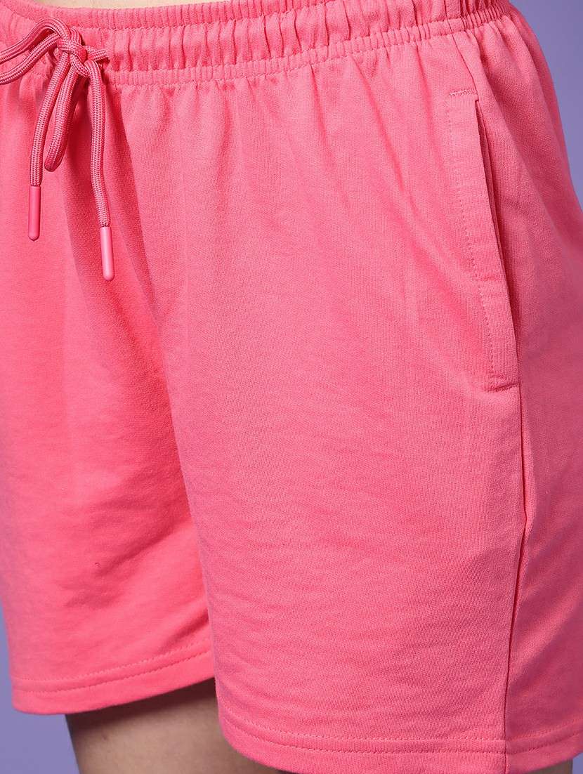 Women Solid Mid Rise Loungewear Short - 22264138 -  Standard Image - 2