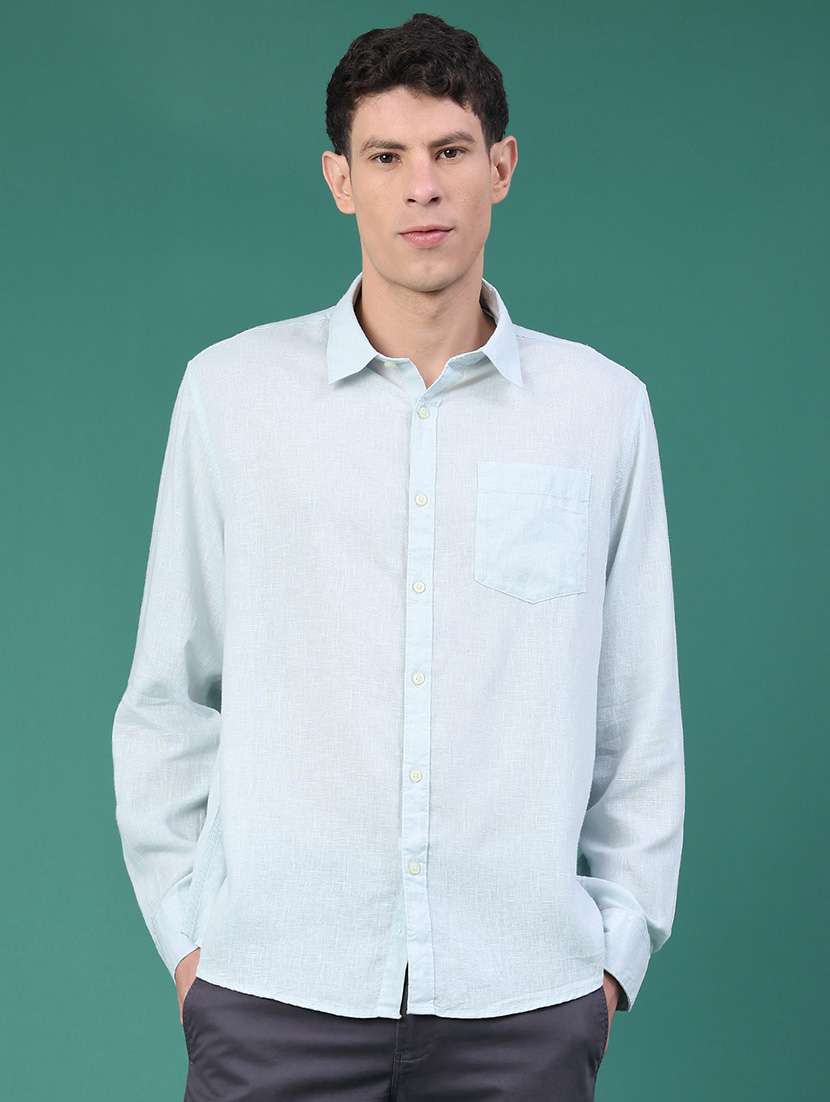 men solid long sleeve regular fit casual shirt - 22264153 -  Standard Image - 2