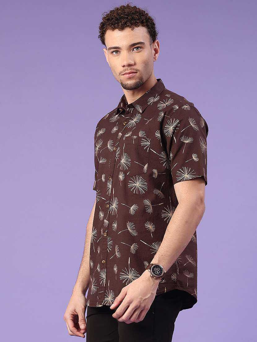 men brown cotton casual shirt - 22264158 -  Standard Image - 2