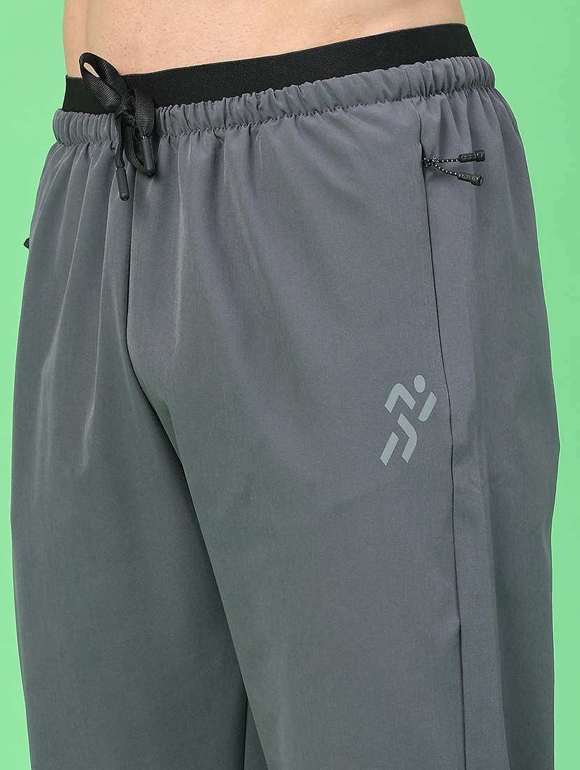 men solid mid rise full length track pant - 22264210 -  Standard Image - 2