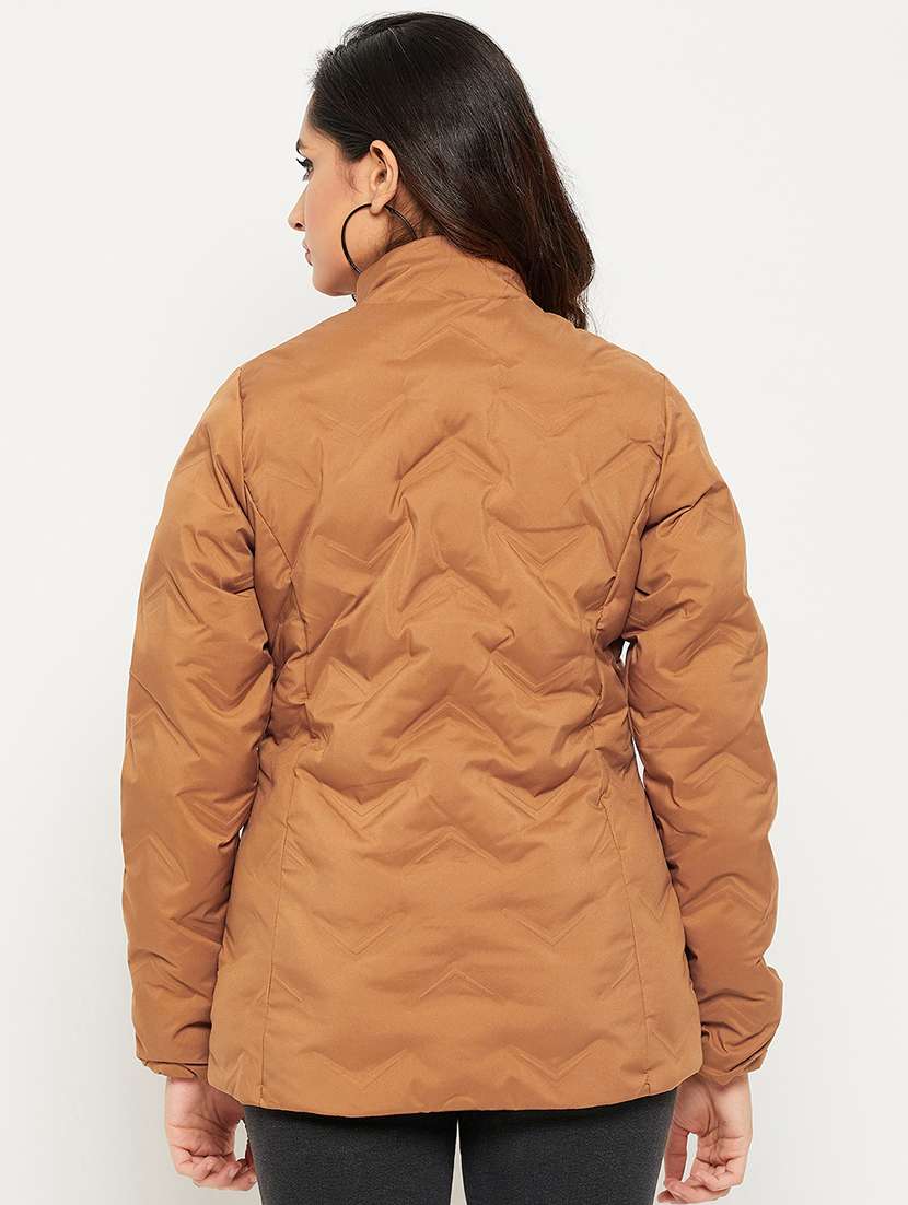 women solid long sleeve quilted jacket - 22264248 -  Standard Image - 2