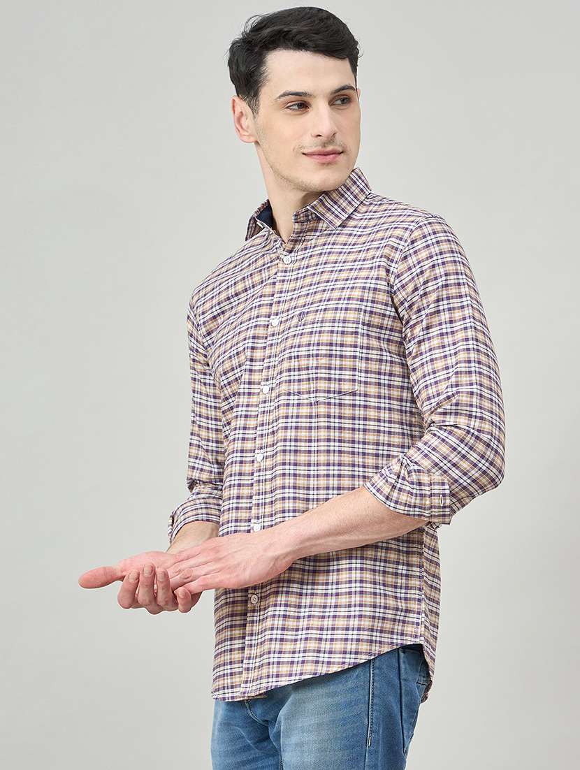 men checkered long sleeve regualr fit casual shirt - 22264258 -  Standard Image - 2