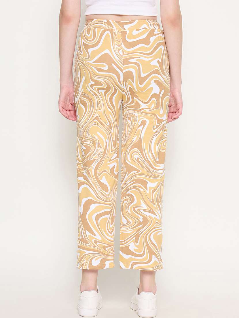 women printed mid rise track pant - 22264274 -  Standard Image - 2