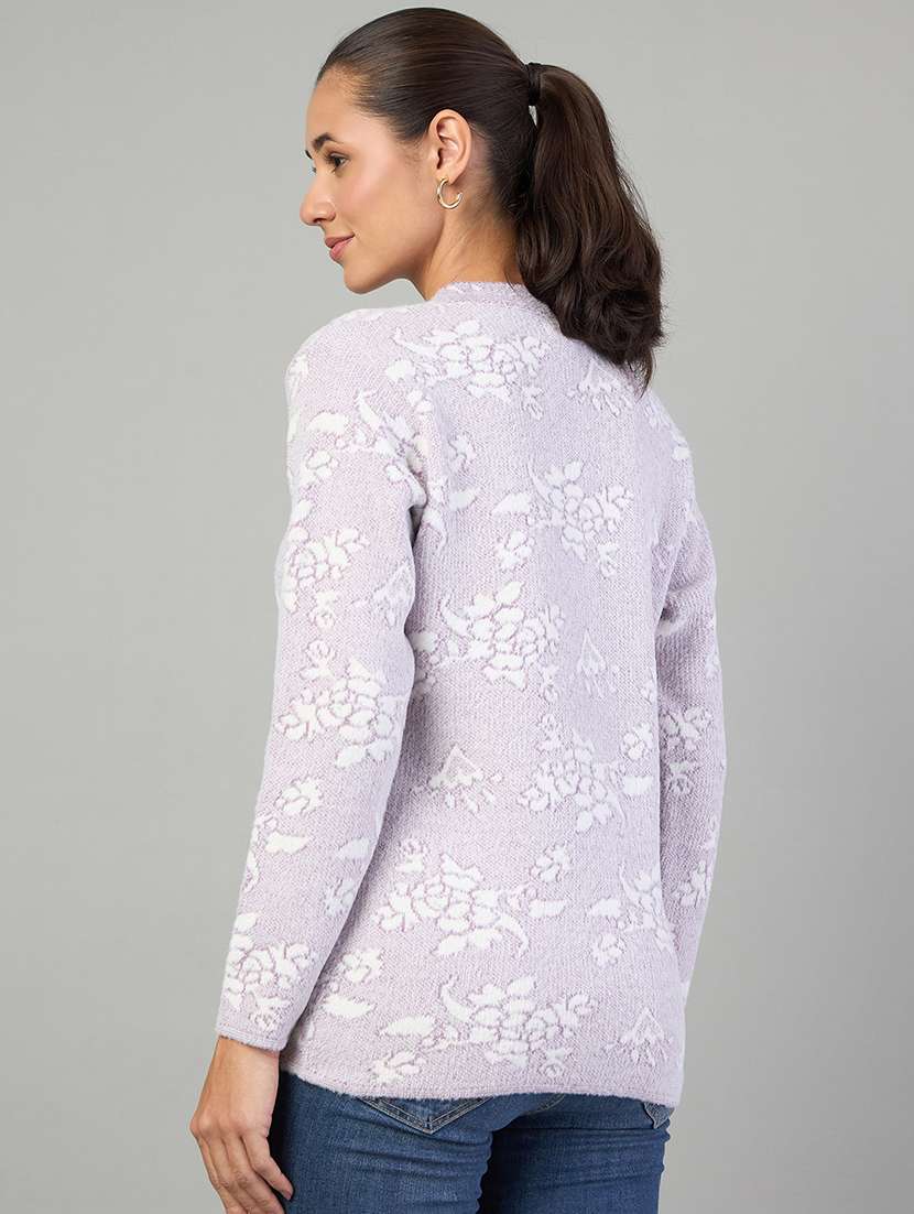 women self designed long sleeve cardigan - 22264288 -  Standard Image - 2