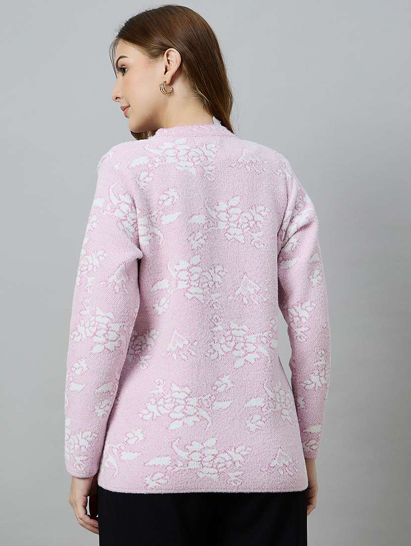 women self designed long sleeve cardigan - 22264289 -  Standard Image - 2