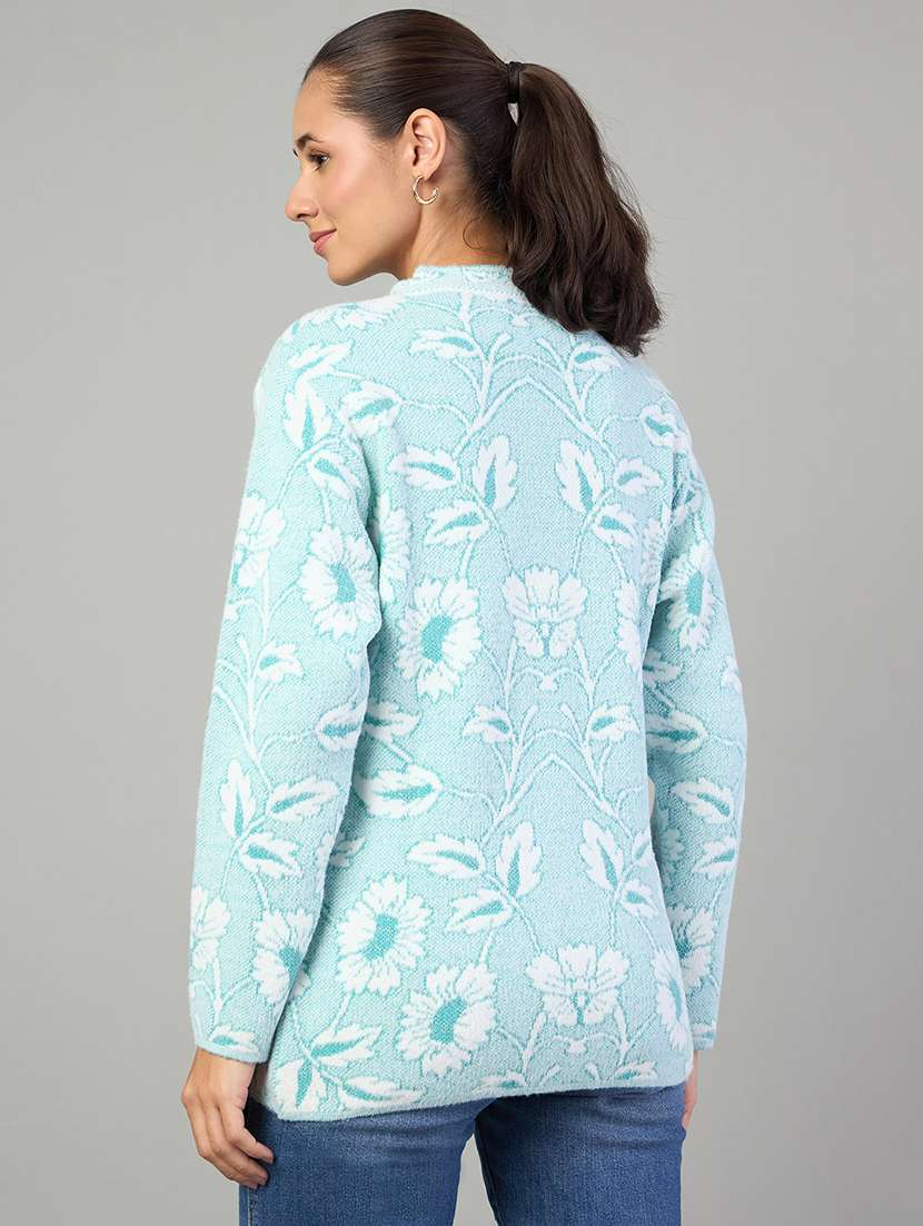 women self designed long sleeve cardigan - 22264297 -  Standard Image - 2