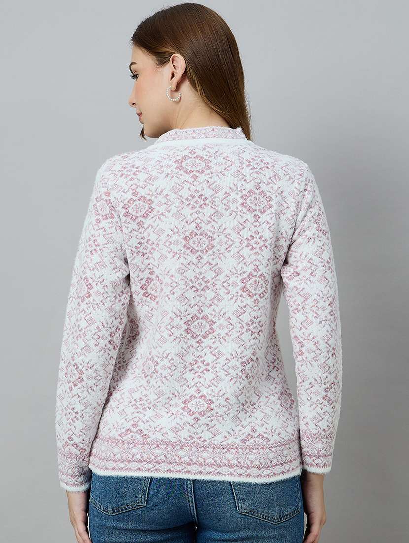 women self designed long sleeve cardigan - 22264299 -  Standard Image - 2