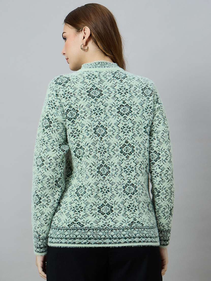 women self designed long sleeve cardigan - 22264300 -  Standard Image - 2