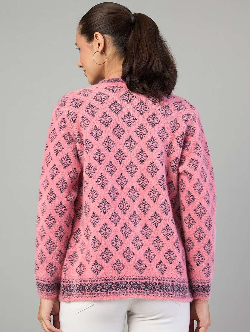 women self designed long sleeve cardigan - 22264303 -  Standard Image - 2