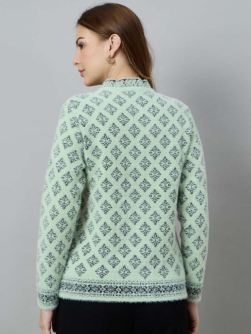 women self designed long sleeve cardigan - 22264304 -  Standard Image - 2