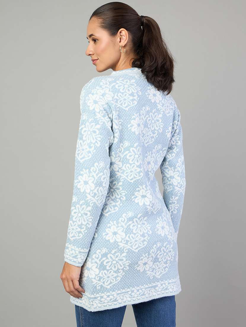 women self designed long sleeve cardigan - 22264308 -  Standard Image - 2