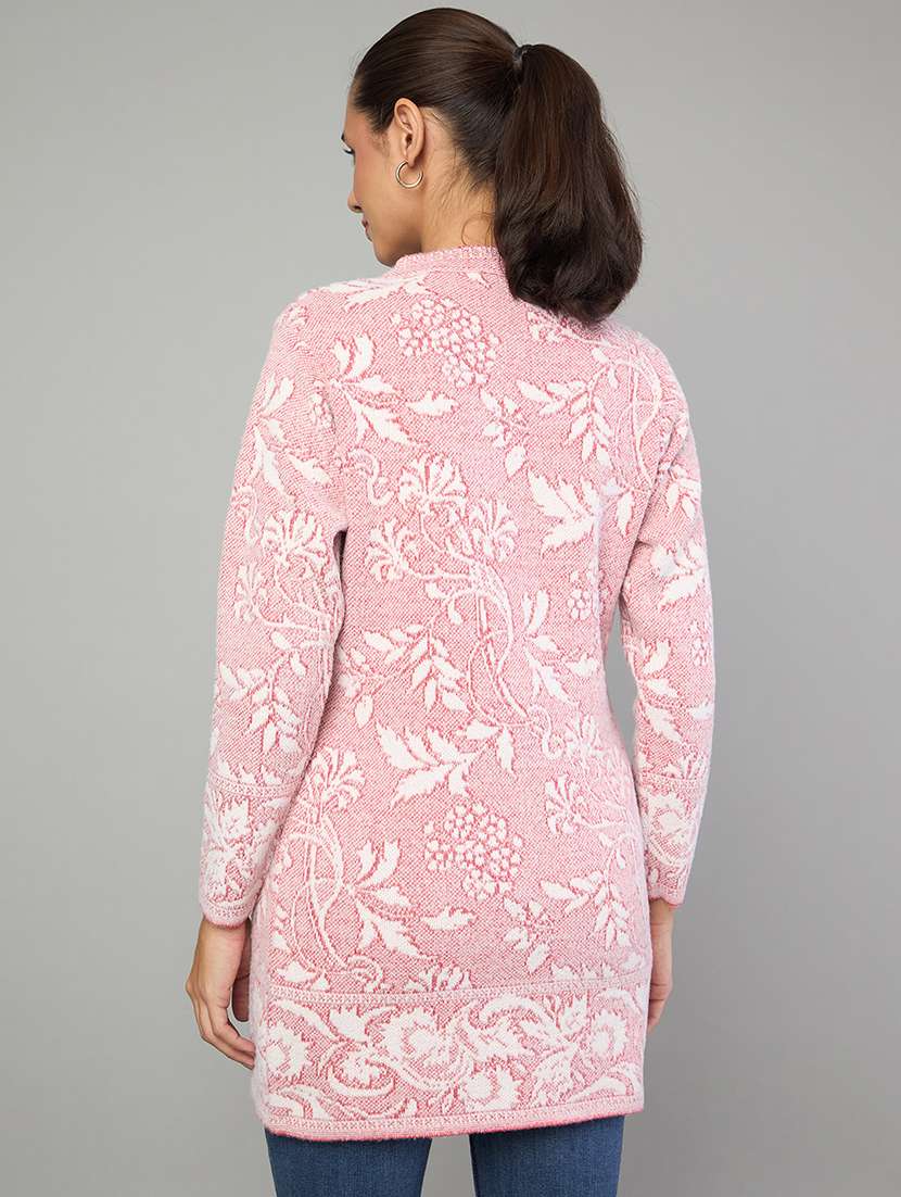 women self designed long sleeve cardigan - 22264310 -  Standard Image - 2