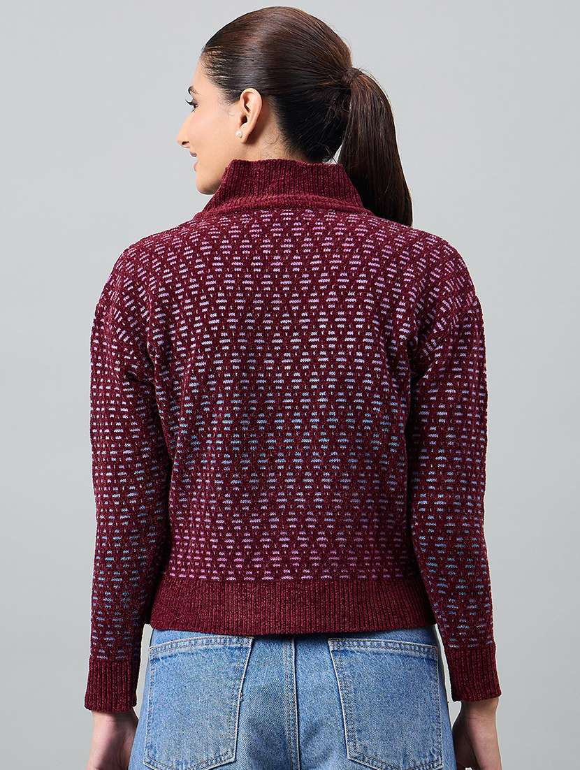 women self designed long sleeve pullover - 22264320 -  Standard Image - 2