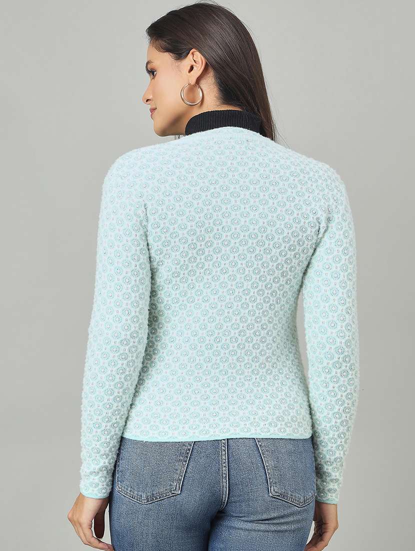 women self designed long sleeve cardigan - 22264332 -  Standard Image - 2