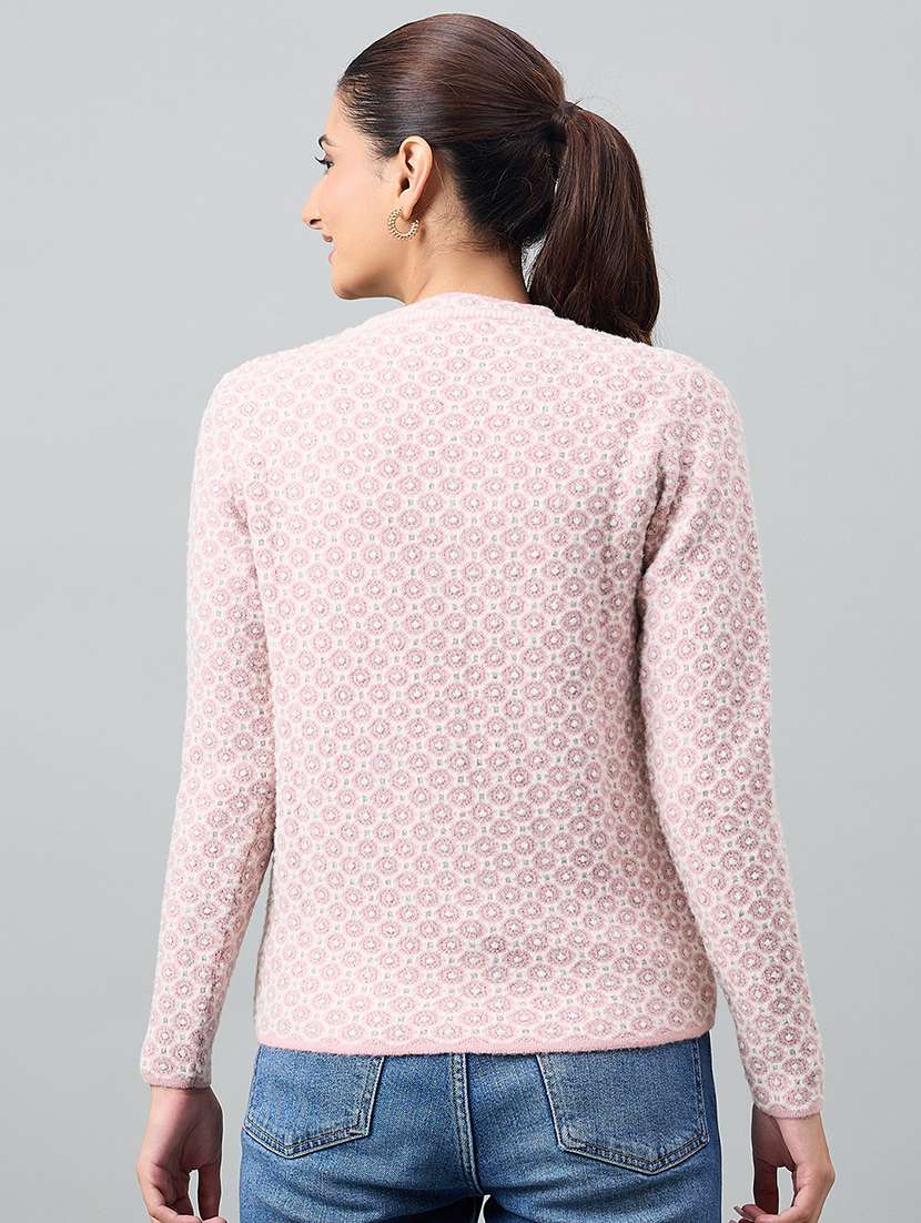 women self designed long sleeve cardigan - 22264333 -  Standard Image - 2