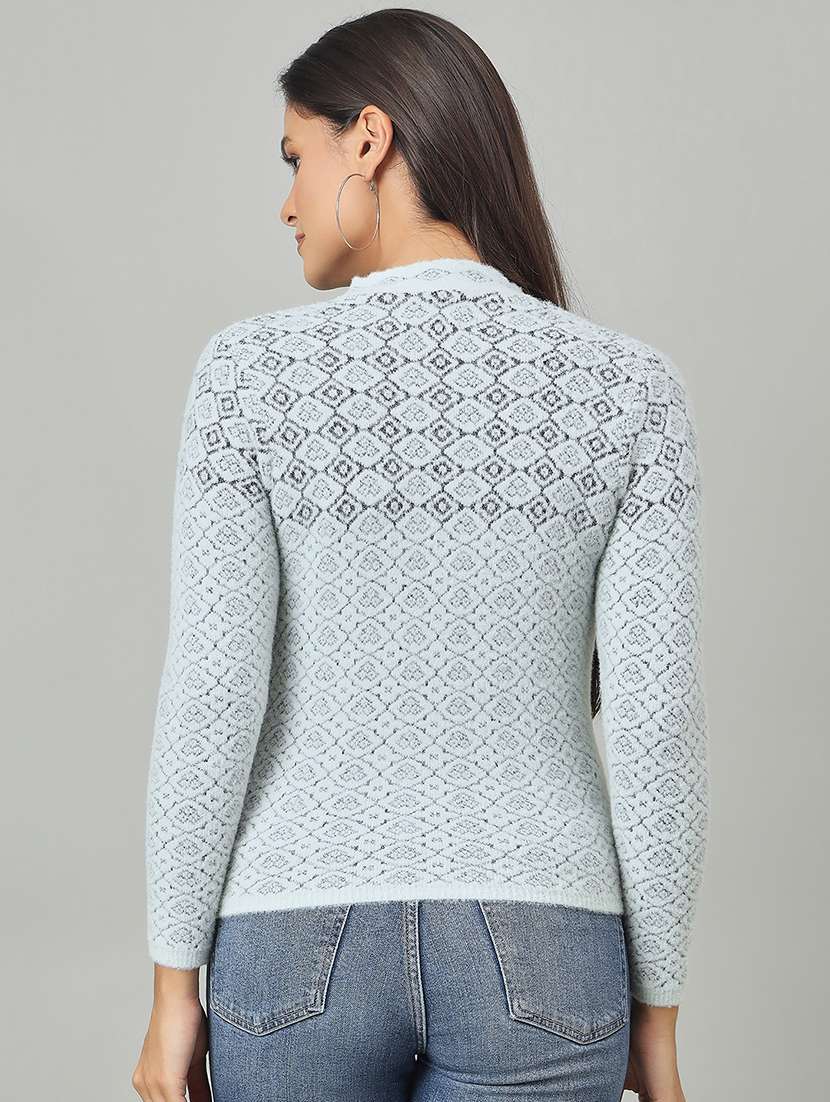 women self designed long sleeve cardigan - 22264337 -  Standard Image - 2