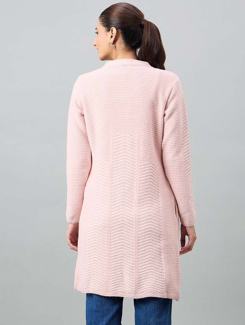 women self designed long sleeve cardigan - 22264339 -  Standard Image - 2