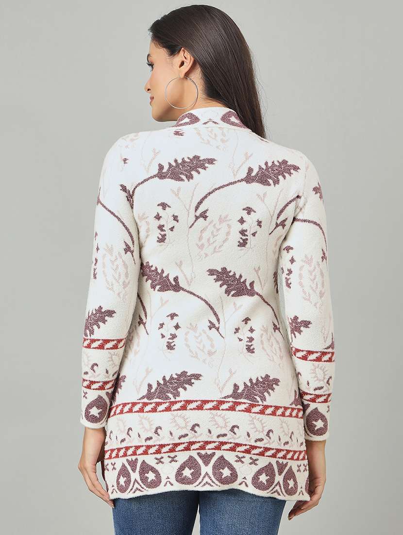 women self designed long sleeve cardigan - 22264342 -  Standard Image - 2