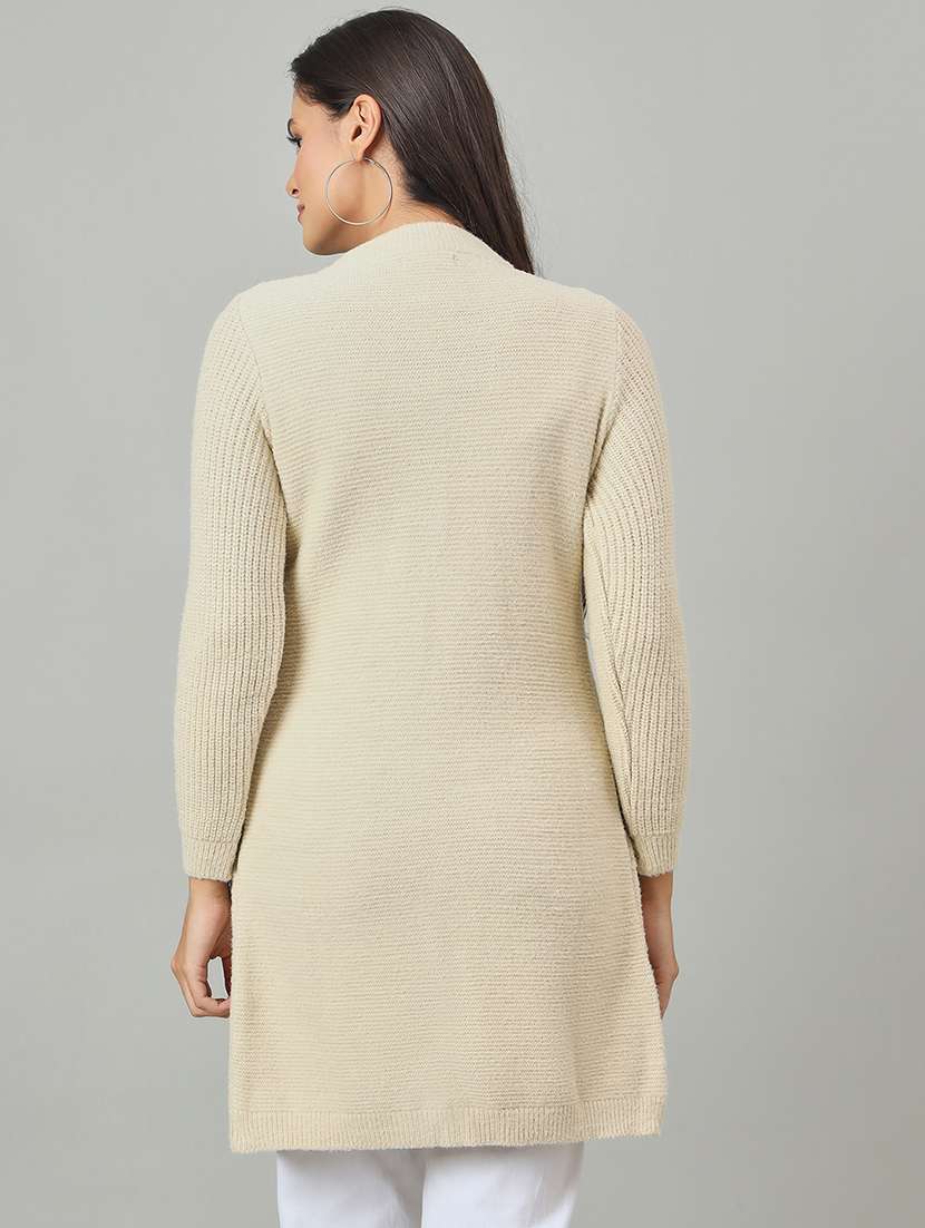 women self designed long sleeve cardigan - 22264343 -  Standard Image - 2