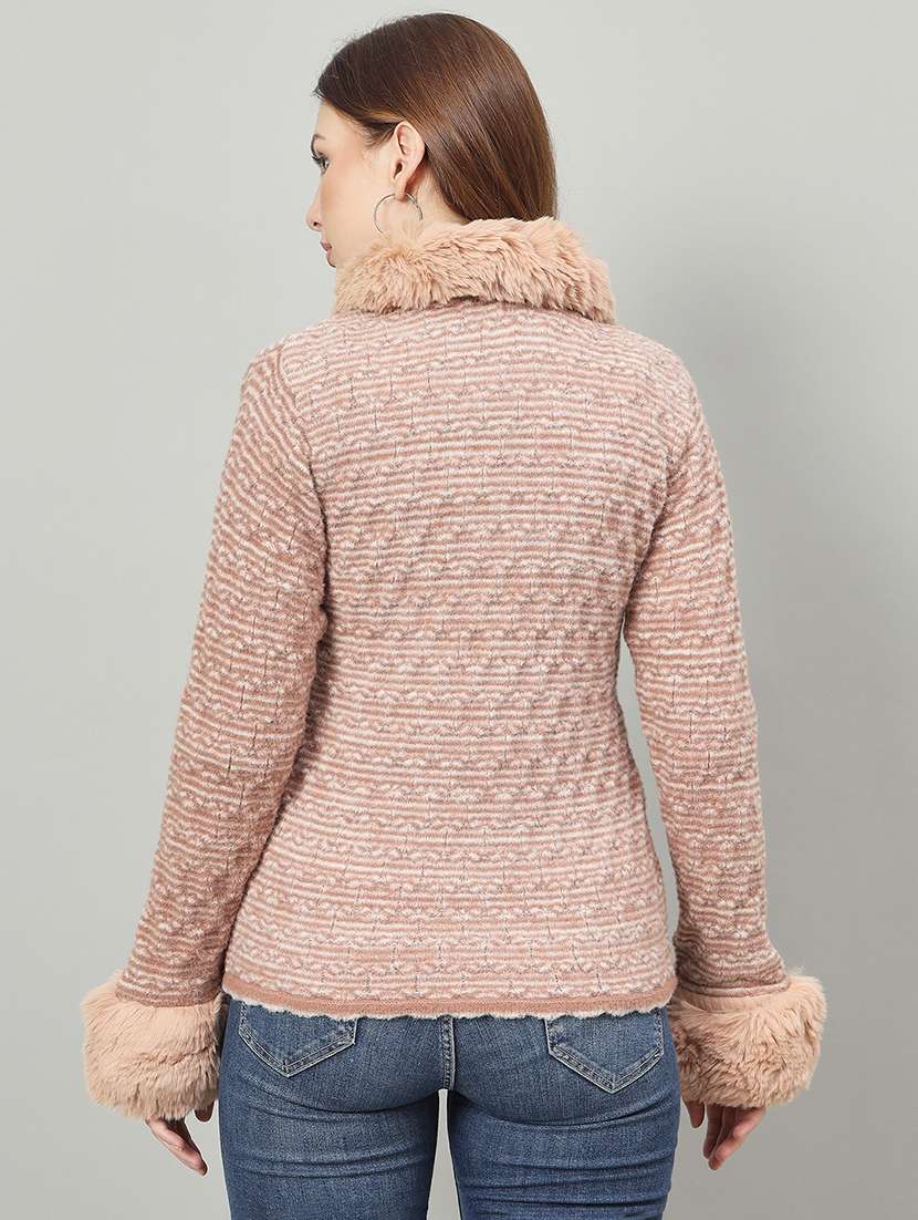 women self designed long sleeve cardigan - 22264346 -  Standard Image - 2