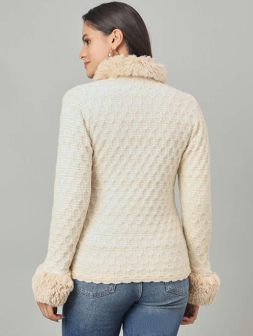 women self designed long sleeve cardigan - 22264347 -  Standard Image - 2