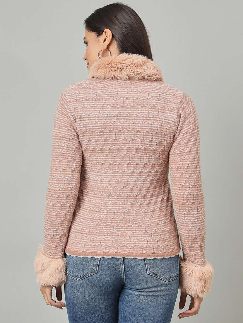 women self designed long sleeve cardigan - 22264348 -  Standard Image - 2