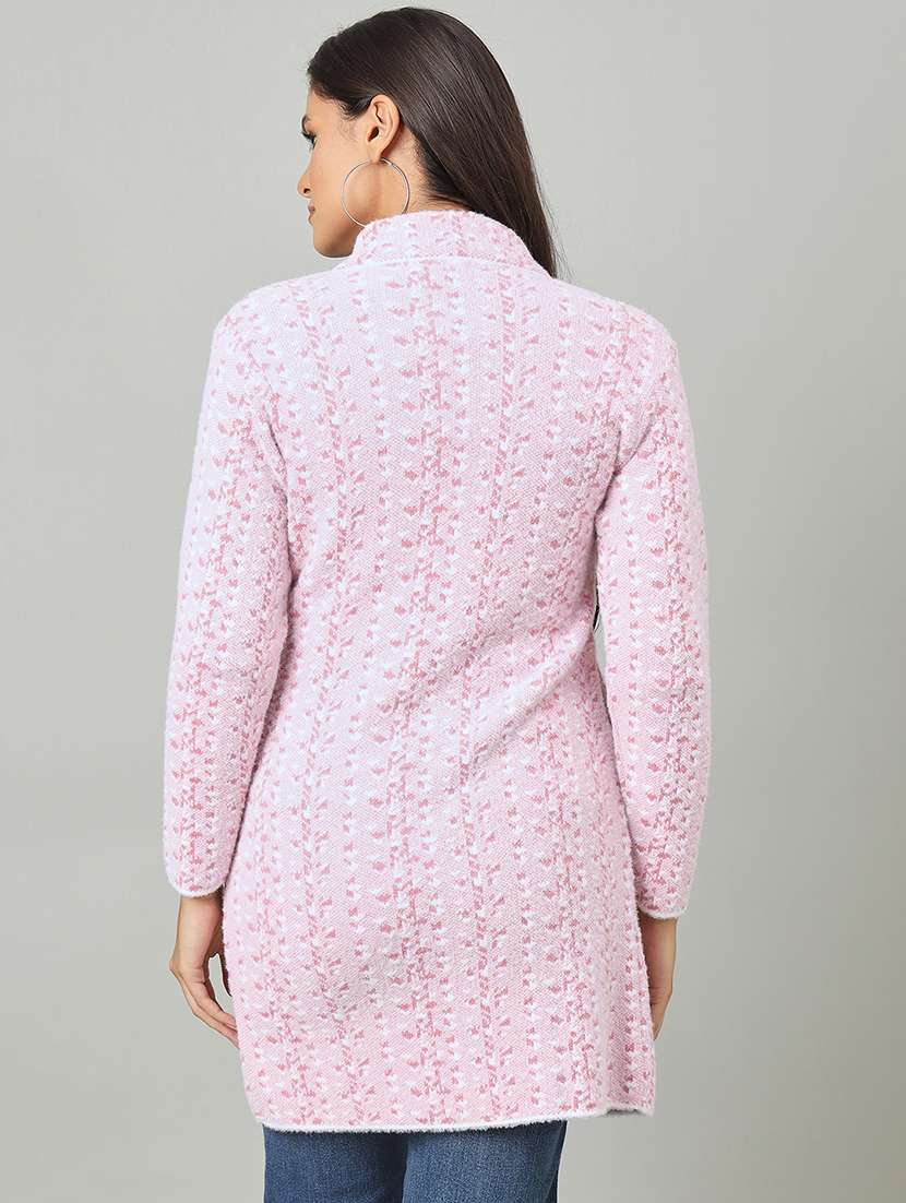 women self designed long sleeve cardigan - 22264349 -  Standard Image - 2