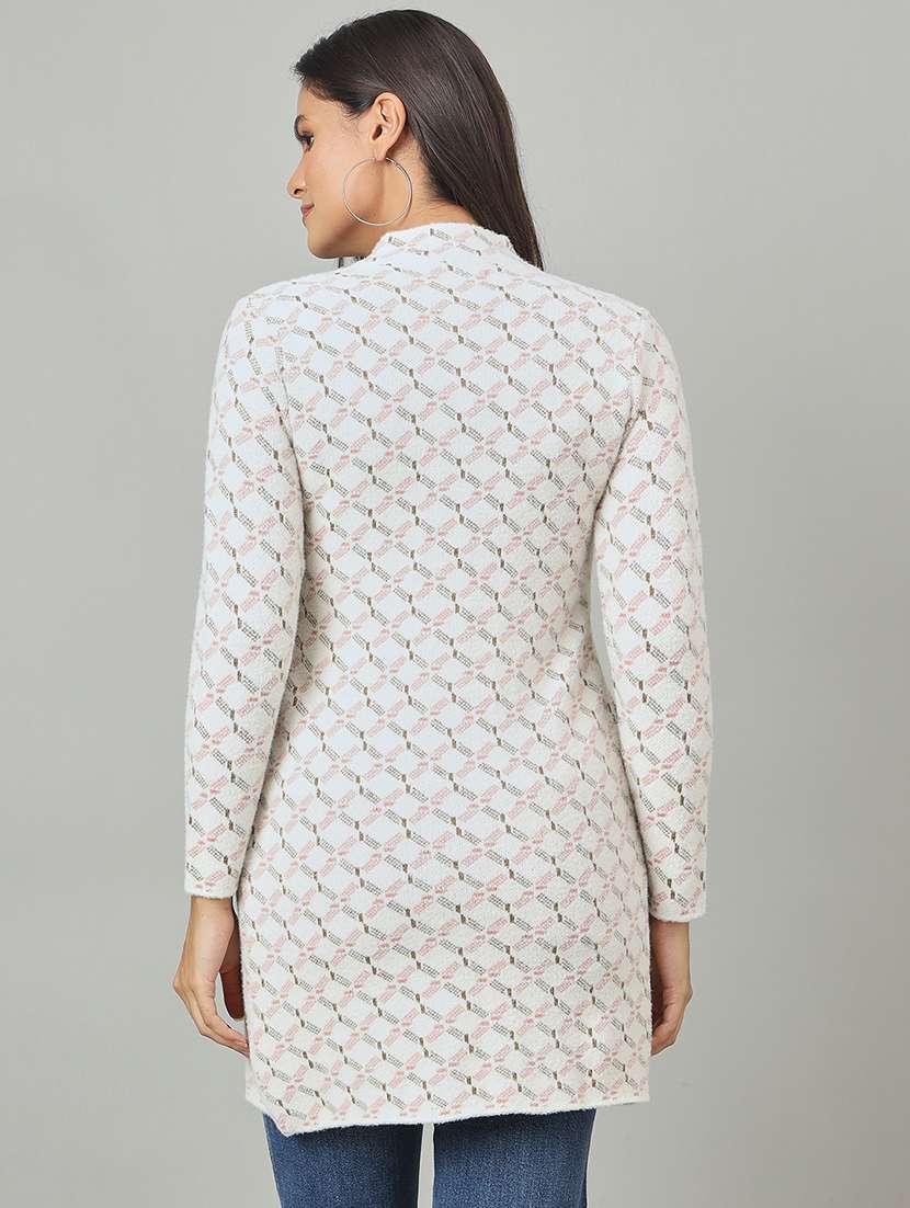 women self designed long sleeve cardigan - 22264352 -  Standard Image - 2