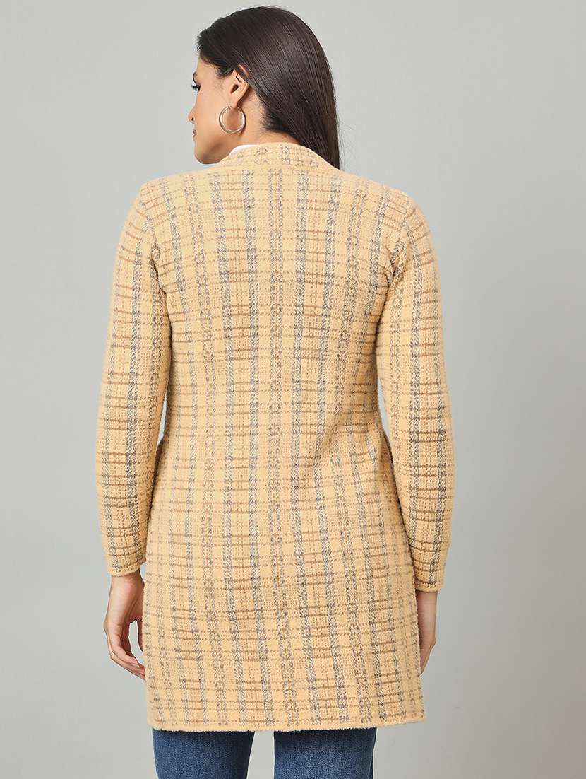 women self designed long sleeve cardigan - 22264353 -  Standard Image - 2