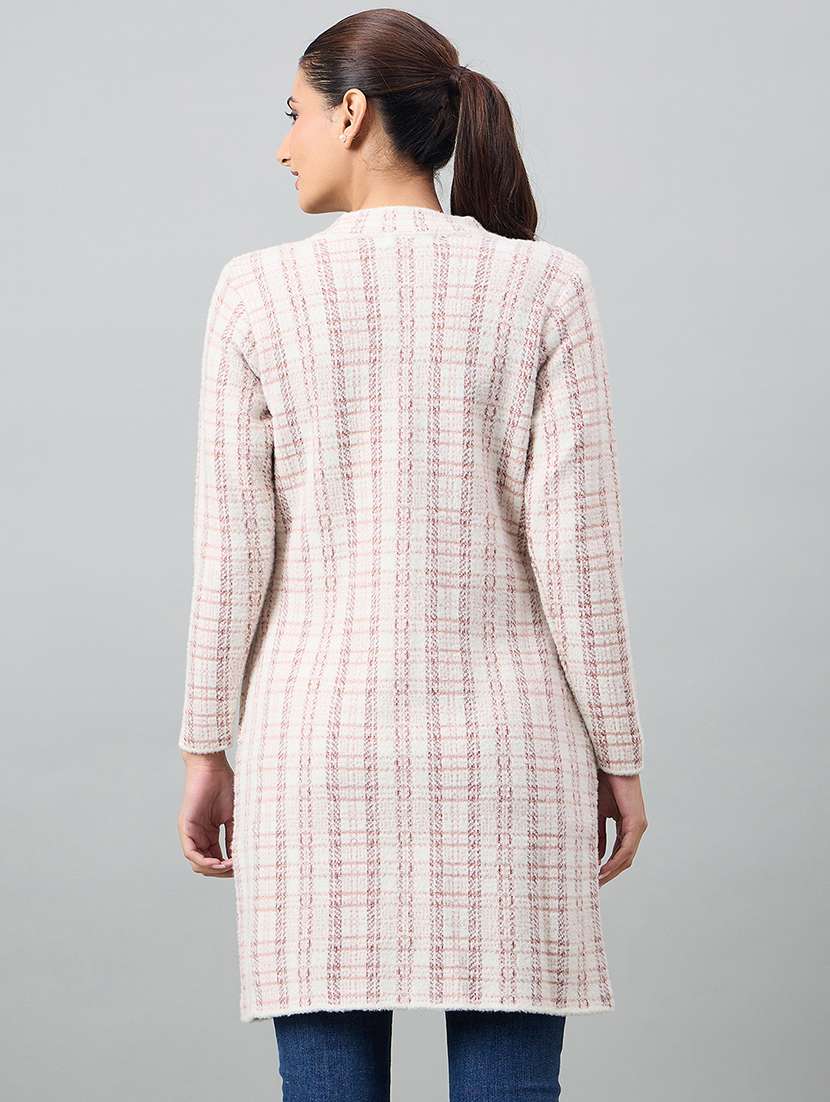 women self designed long sleeve cardigan - 22264354 -  Standard Image - 2