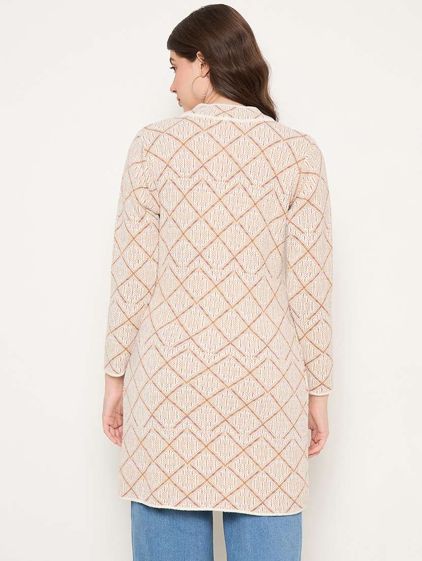 women self designed long sleeve cardigan - 22264356 -  Standard Image - 2