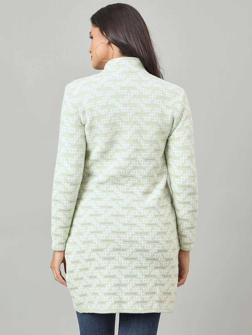 women self designed long sleeve cardigan - 22264359 -  Standard Image - 2