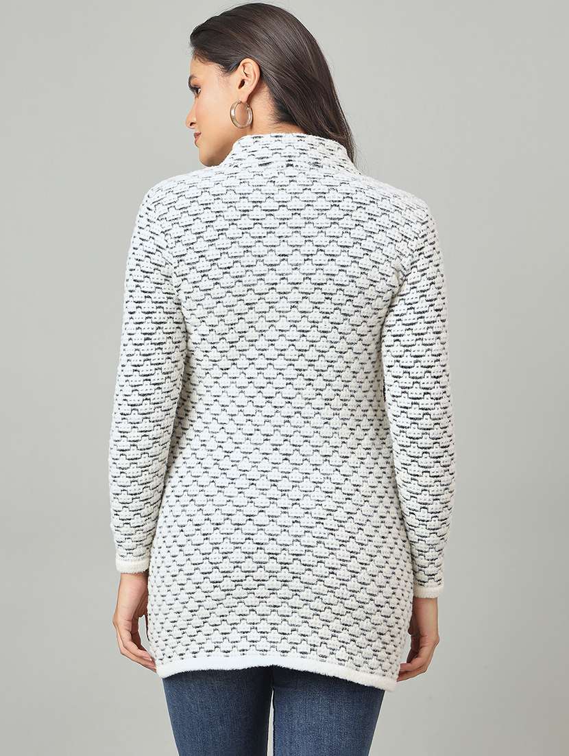 women self designed long sleeve cardigan - 22264366 -  Standard Image - 2