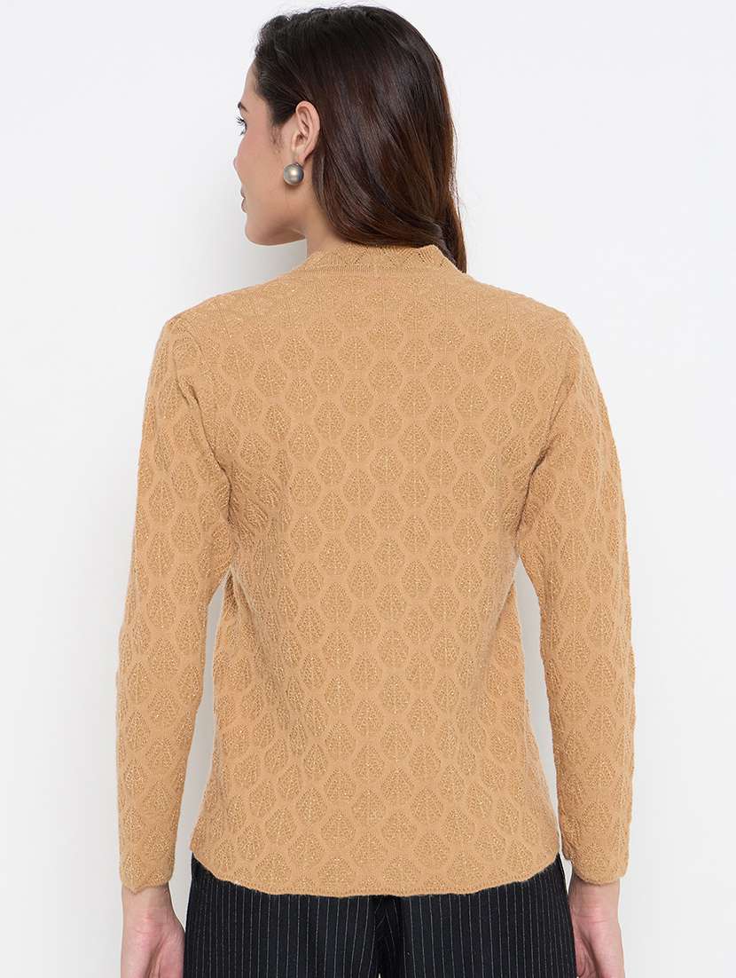 women self designed long sleeve cardigan - 22264368 -  Standard Image - 2