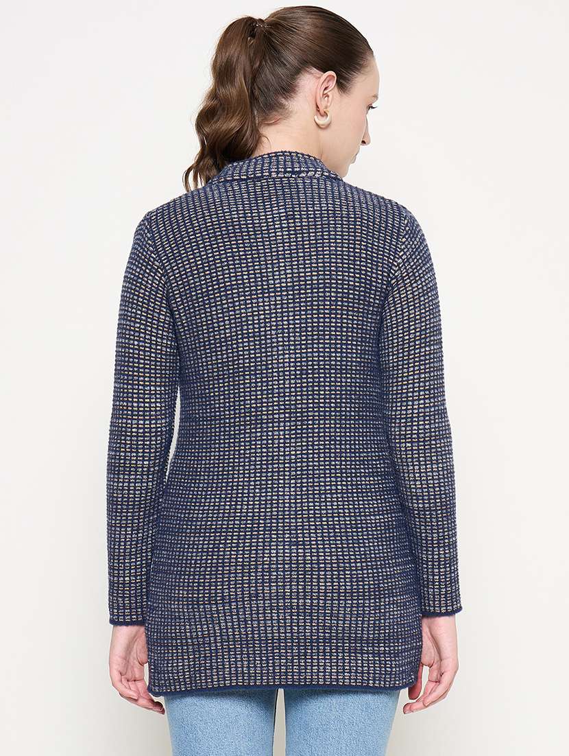 women self designed long sleeve cardigan - 22264375 -  Standard Image - 2