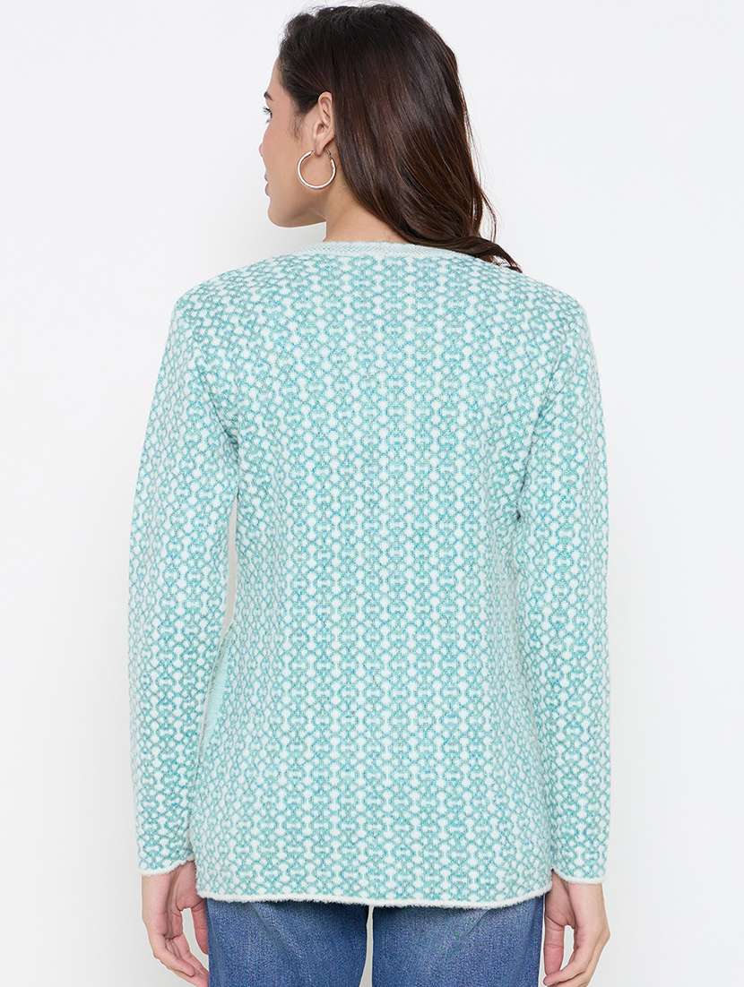 women self designed long sleeve cardigan - 22264377 -  Standard Image - 2