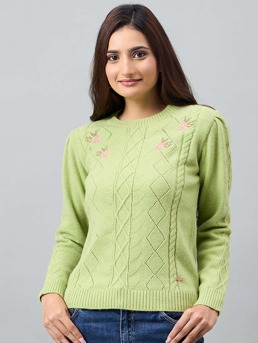 women self designed long sleeve pullover
