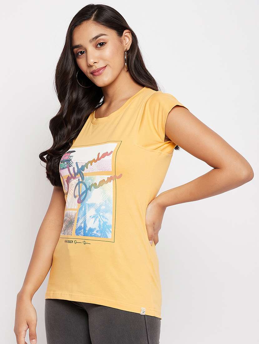women printed short sleeve t-shirt