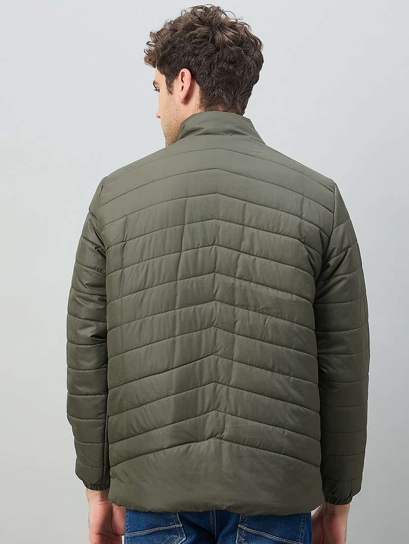 men solid long sleeve puffer jacket - 22264436 -  Standard Image - 2