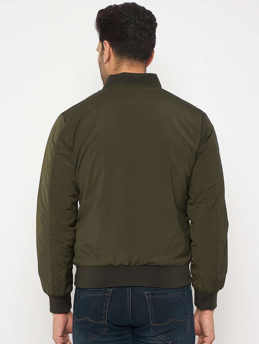 men solid long sleeve bomber jacket - 22264438 -  Standard Image - 2