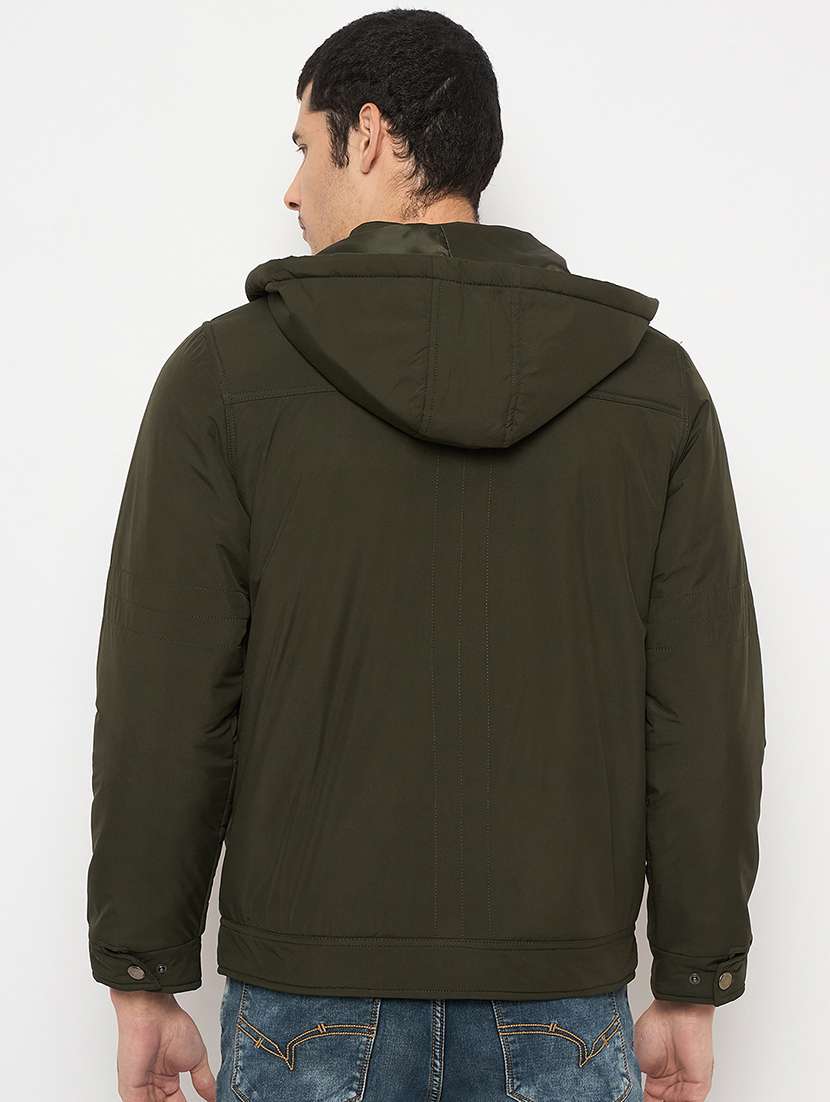 men solid long sleeve hooded puffer jacket - 22264439 -  Standard Image - 2