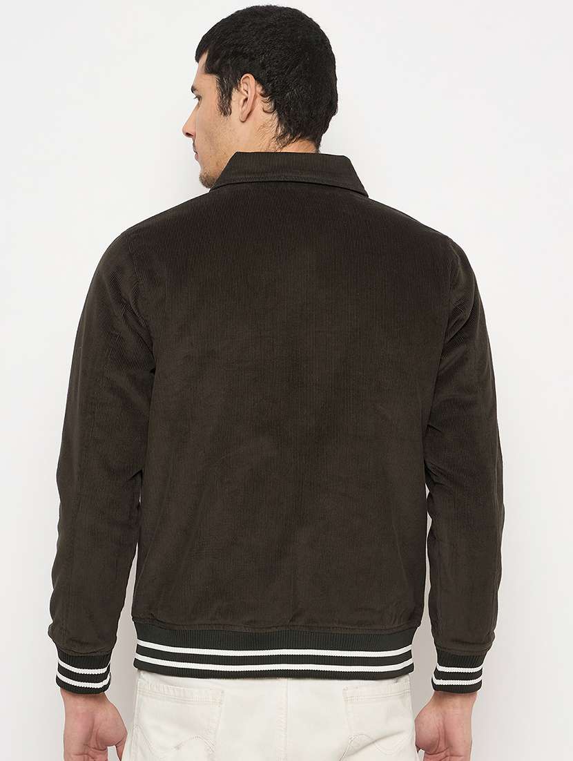 men solid long sleeve collared casual jacket - 22264449 -  Standard Image - 2