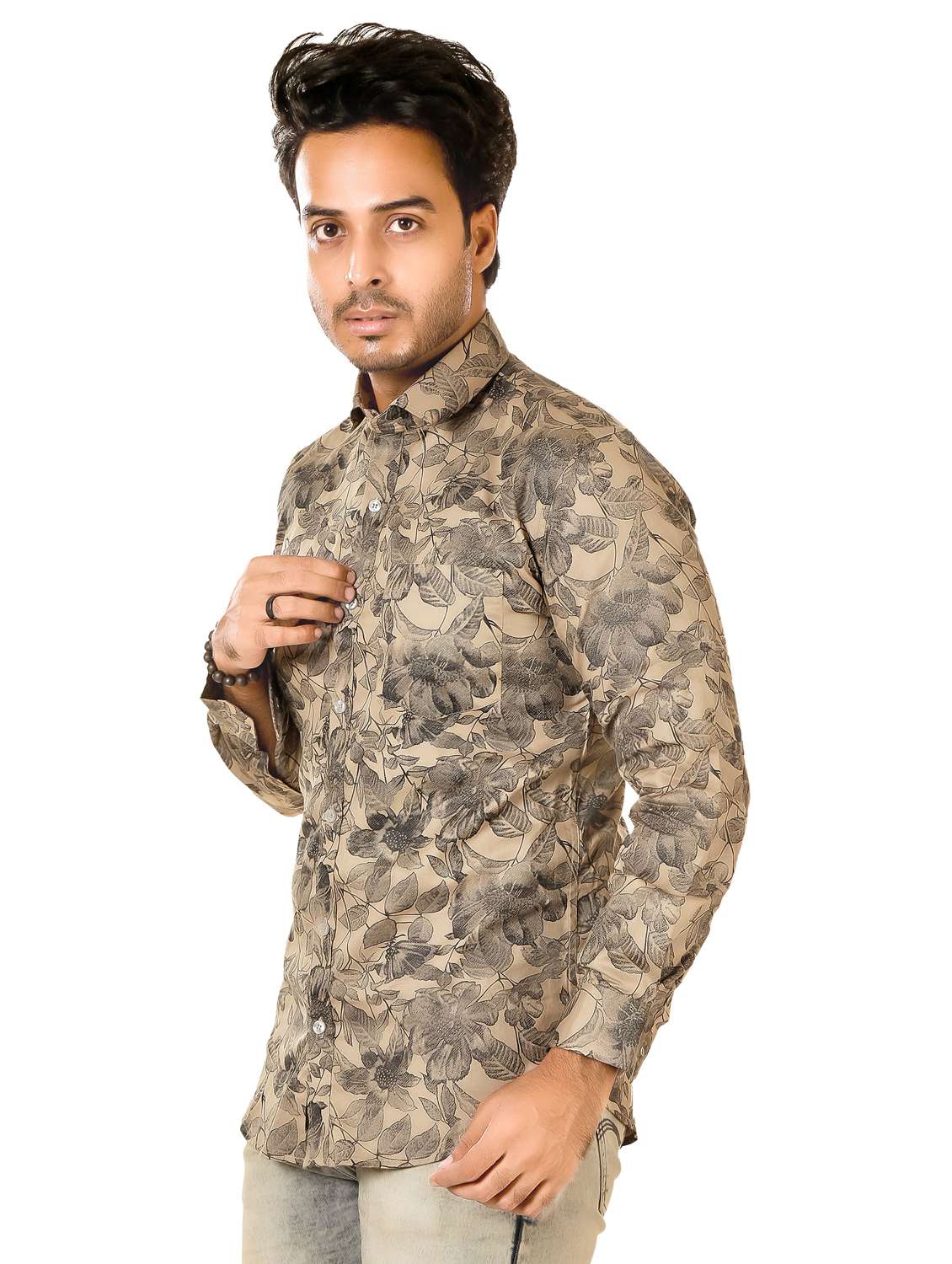 men floral long sleeve regualr fit casual shirt - 22264482 -  Standard Image - 2