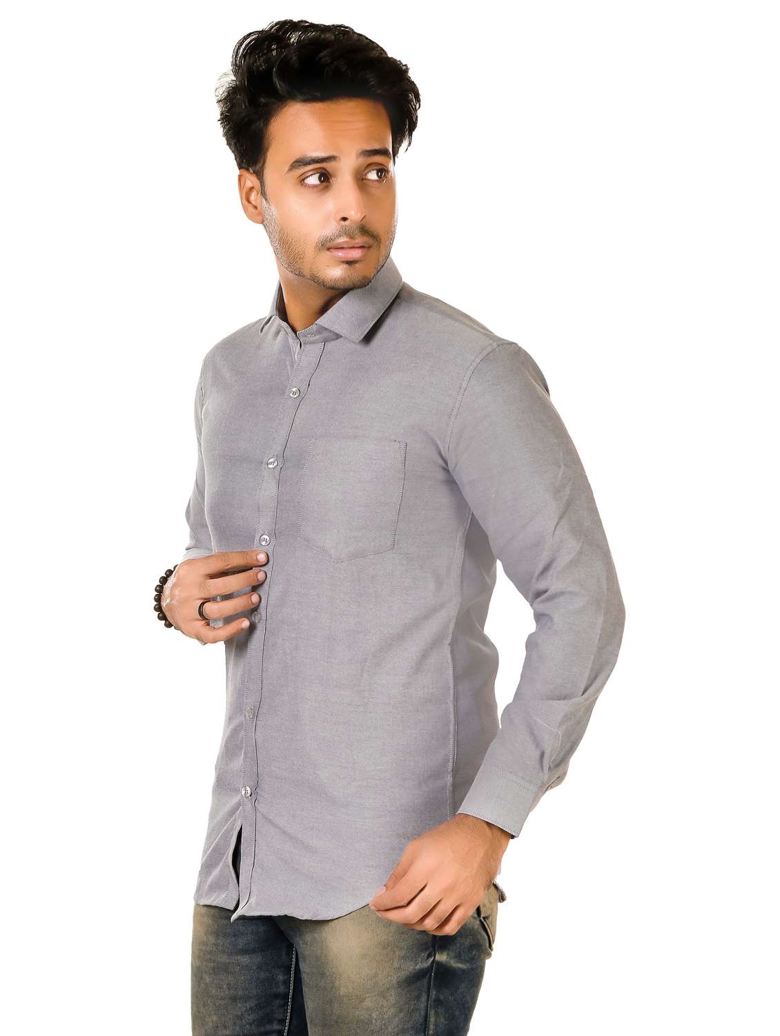men solid long sleeve regualr fit casual shirt - 22264493 -  Standard Image - 2