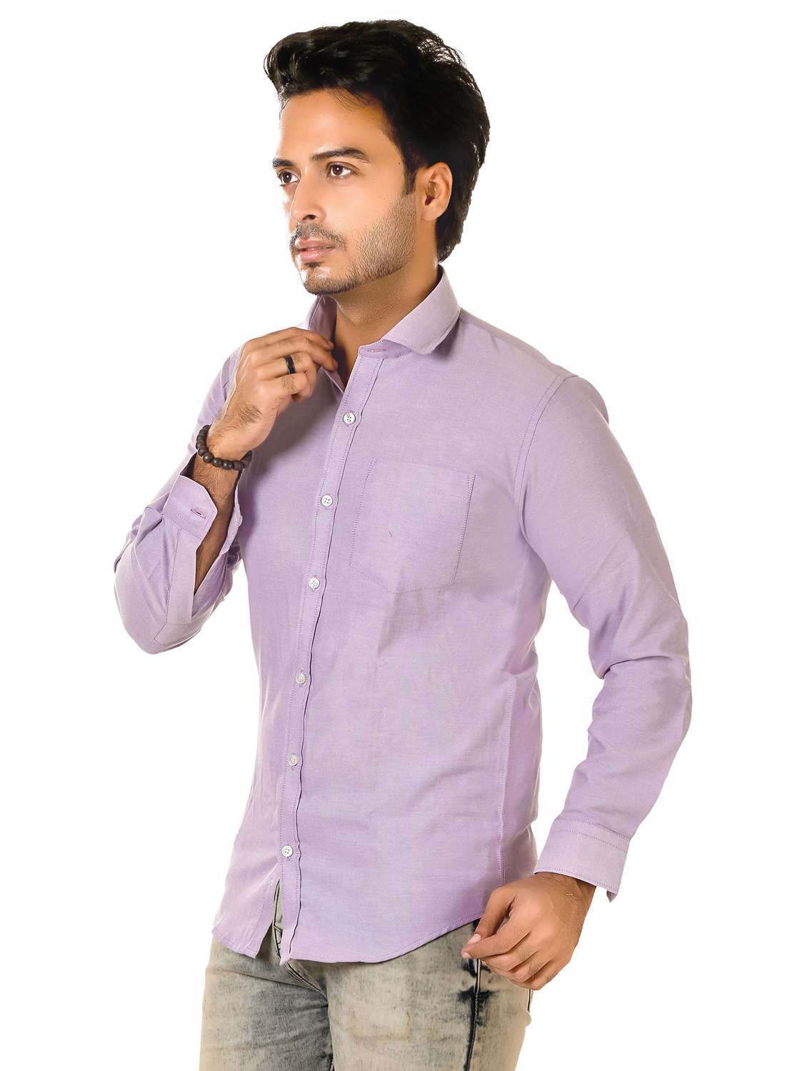 men solid long sleeve regualr fit casual shirt - 22264506 -  Standard Image - 2
