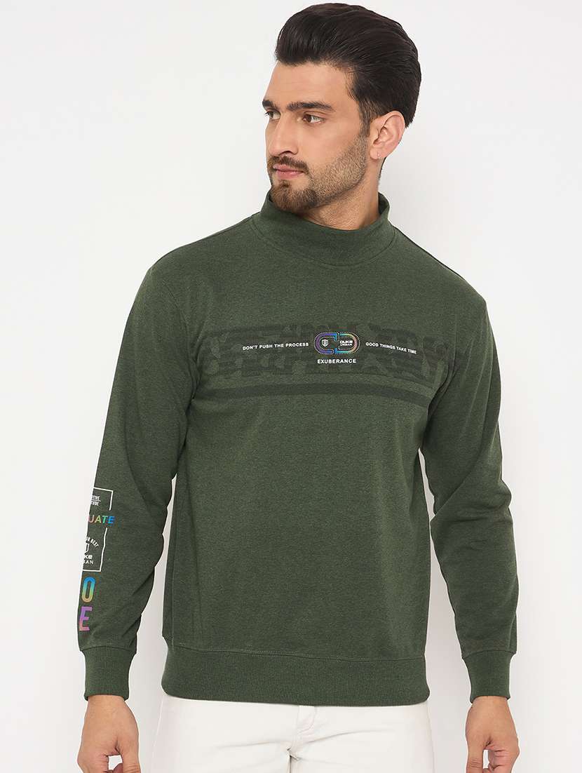 men printed long sleeve sweatshirt